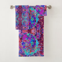 Blooming Abstract Purple and Blue Flower