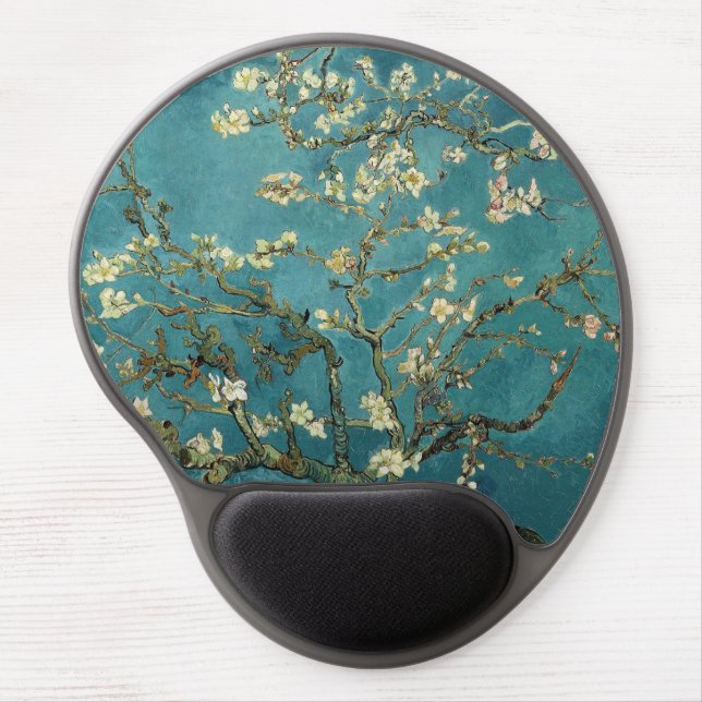 blooming almond branches gel mouse pad (Front)