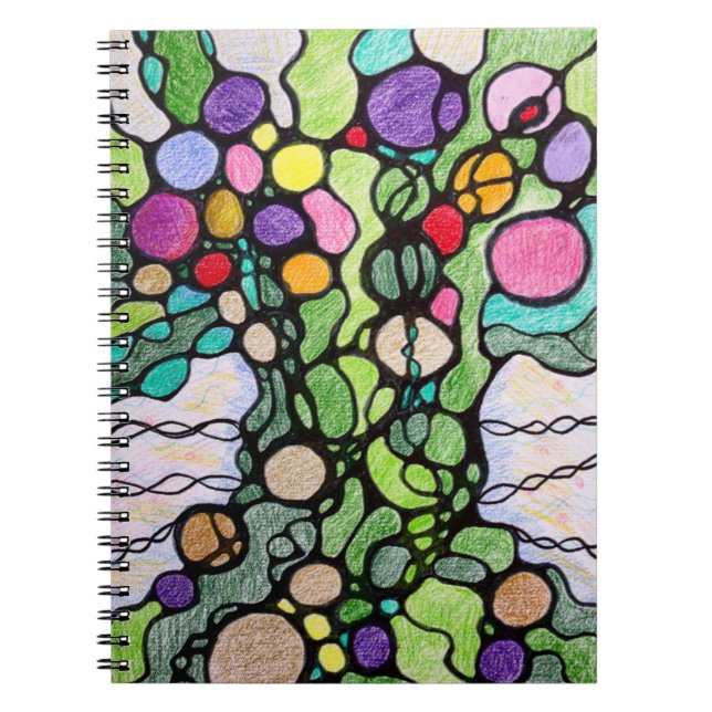Blooming and Fruiting Colorful Tree of Life  Notebook (Front)
