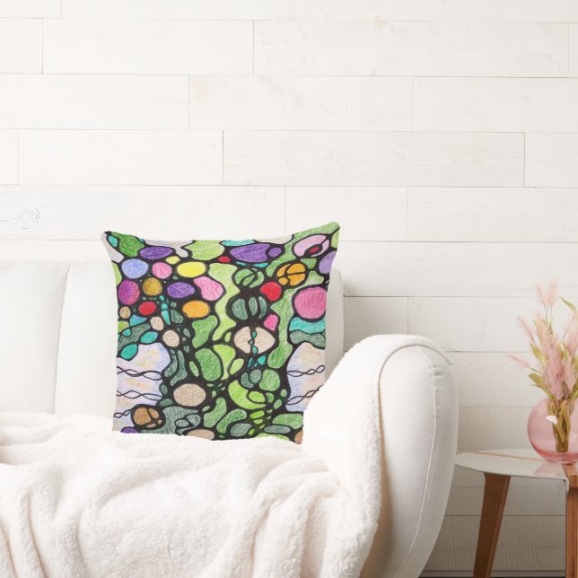 Blooming and Fruiting Tree of Life  Throw Pillow (Couch)