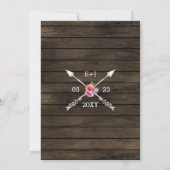 Blooming Antlers Country Chic Wedding Invitations (Back)