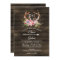 Blooming Antlers Country Chic Wedding Invitations