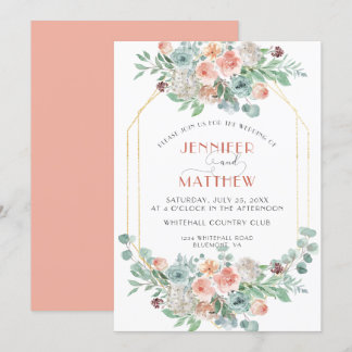 Blooming Apricot Floral - Apricot Background | Invitation