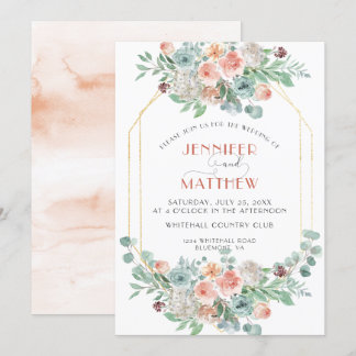 Blooming Apricot Floral | Invitation