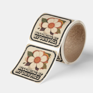 Blooming At My Own Pace Square Sticker