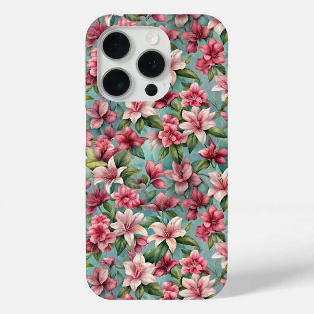 Blooming Azaleas Pattern Case-Mate iPhone Case (Back)