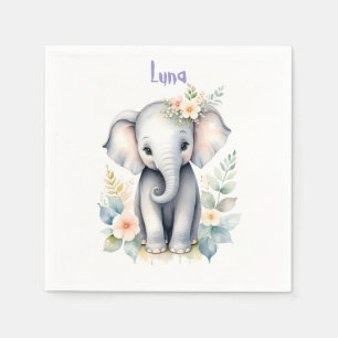 Blooming Baby Elephant Napkins