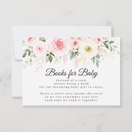 Blooming Baby Girl Books For Baby Enclosure Card