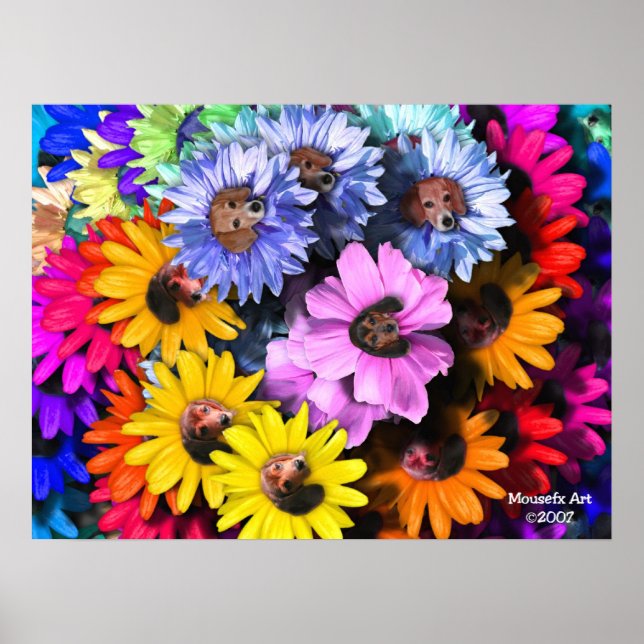 Blooming Beagles Poster (Front)