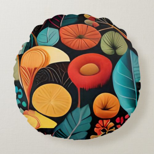 Blooming Beauty Add a Pop of Color Round Pillow