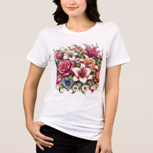 Blooming Beauty Bouquet Tri_Blend Shirt