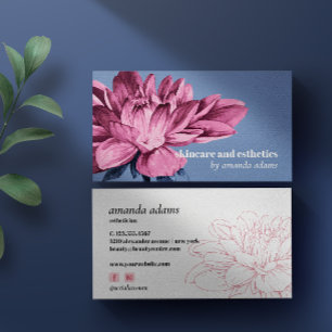 Blooming Beauty Watercolor Skincare esthetician Business Card