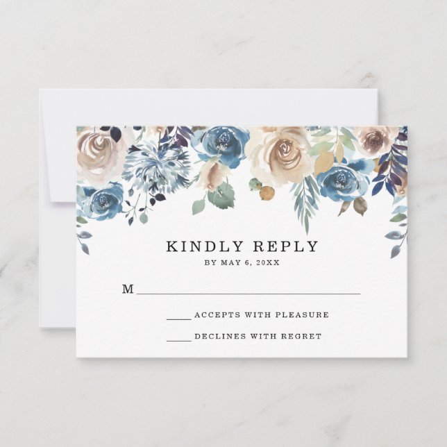 Blooming Beauty | Wedding RSVP Card (Front)