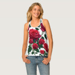 Blooming Beauty: Women&#39;s Rose Tank Top