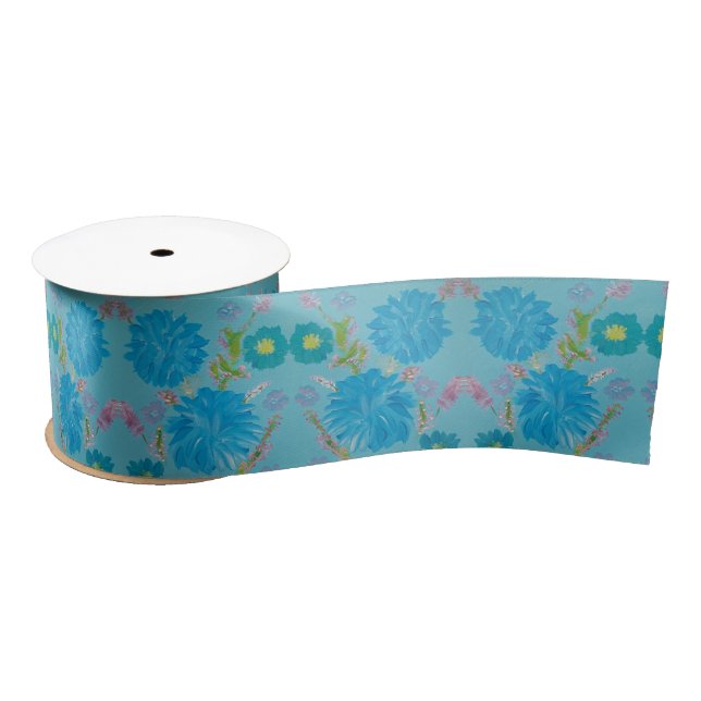 Blooming Bluebells Floral Gift Ribbon (Spool)