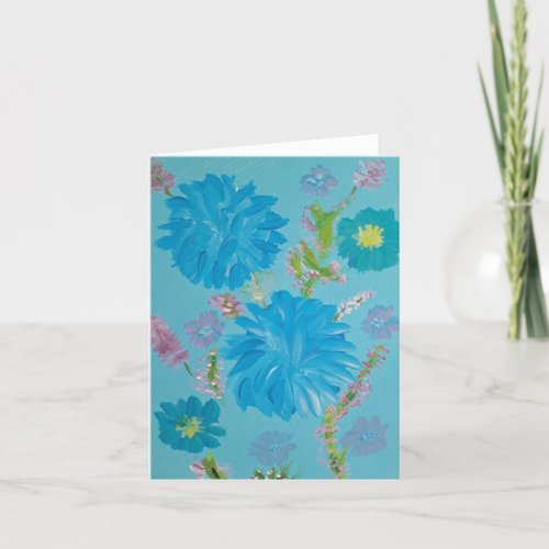 Blooming Bluebells Floral Note Card