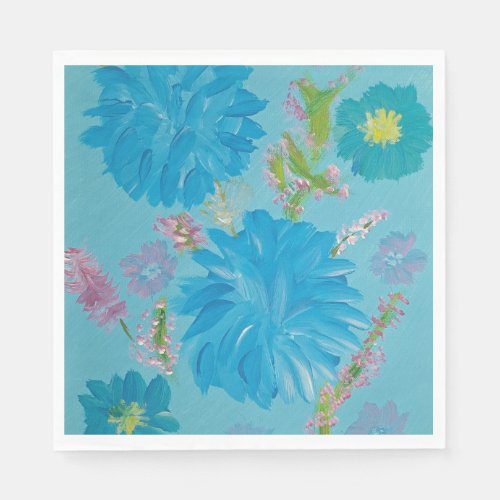 Blooming Bluebells Floral Party Napkins