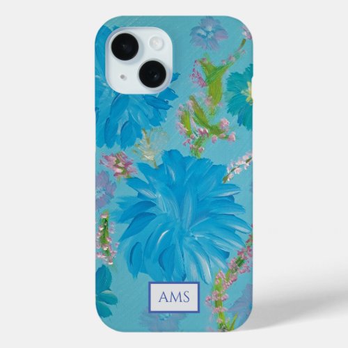 Blooming Bluebells Floral Personalized Phone Case
