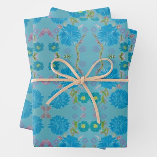 Blooming Bluebells Floral Wrapping Paper