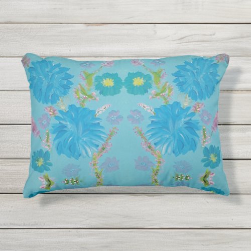 Blooming Bluebells Outdoor Accent Pillows 12x16