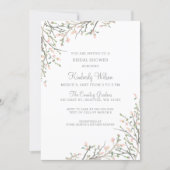 Blooming Blush Floral Wedding Bridal Shower Invitation (Front)