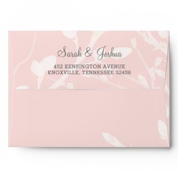 Blooming Blush Floral Wedding Envelope