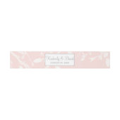 Blooming Blush Floral Wedding  Invitations Invitation Belly Band (Flat)