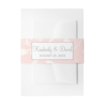 Blooming Blush Floral Wedding  Invitations Invitation Belly Band