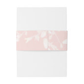 Blooming Blush Floral Wedding  Invitations Invitation Belly Band (Back Example)