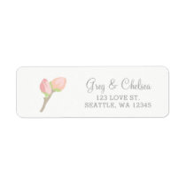 Blooming Blush Floral Wedding Label