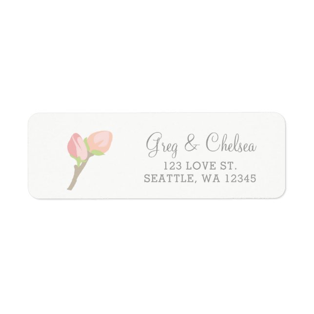 Blooming Blush Floral Wedding Label (Front)