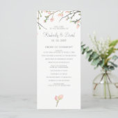Blooming Blush Floral Wedding Programs (Standing Front)