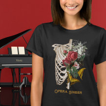 Blooming Bones Opera Singer Customizable T-Shirt