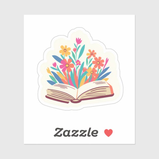 Blooming Book | Book Lover Flowers Floral Pretty Sticker (Sheet)