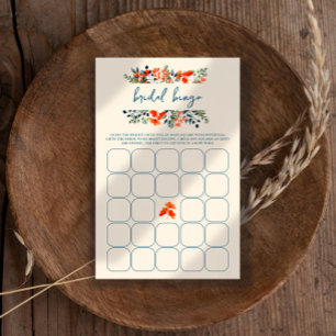 Blooming Botanicals Bridal Shower Bingo Game Cards Flyer
