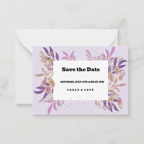 Blooming Botanicals Bridal Shower Welcome Note Card