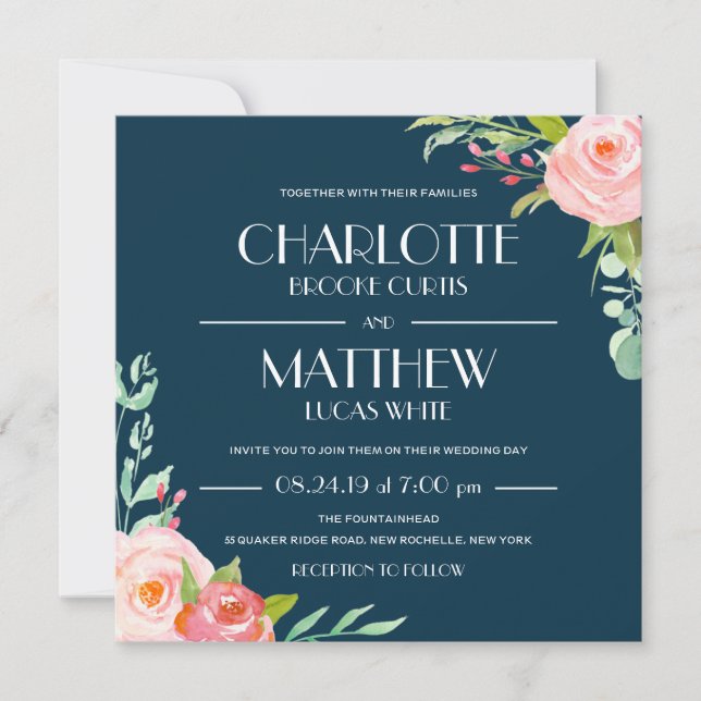 Blooming Botanicals | Wedding Invitation (Front)