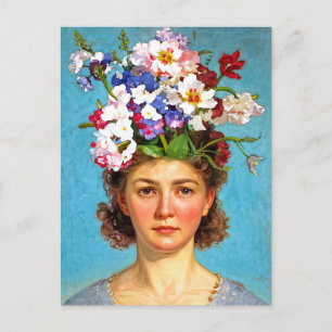 “Blooming Bouffant” Anna - Art & Floral Society Postcard