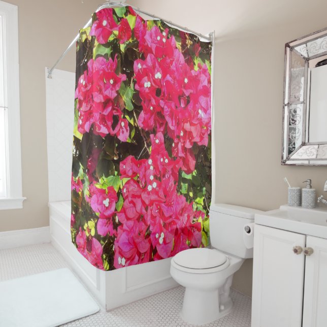 Blooming Bougainvillea Shower Curtain (In Situ)
