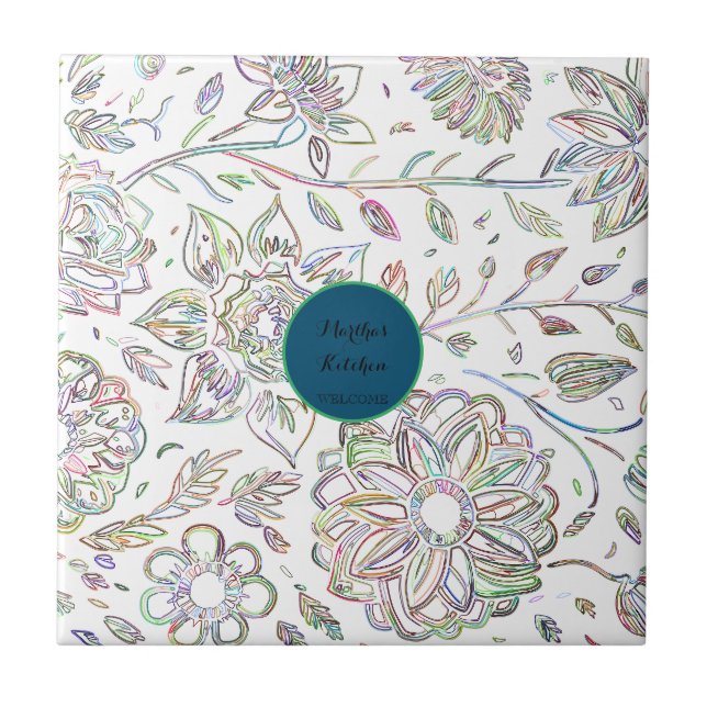 Blooming Bouquet Ceramic Tile (Front)