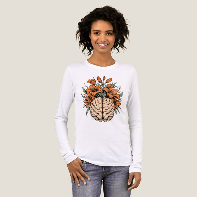 Blooming Brain Design Tri-Blend Shirt (Front Full)