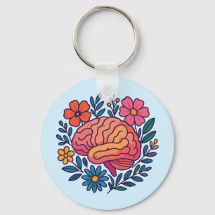 Blooming Brain Mental Wellness Keychain
