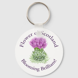 Blooming Brilliant Scottish Thistle Keychain
