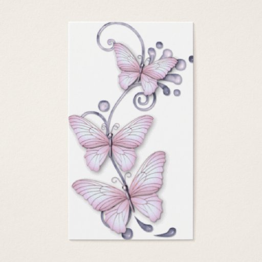 Customizable Blooming Butterflies Bookmark Business Card Template