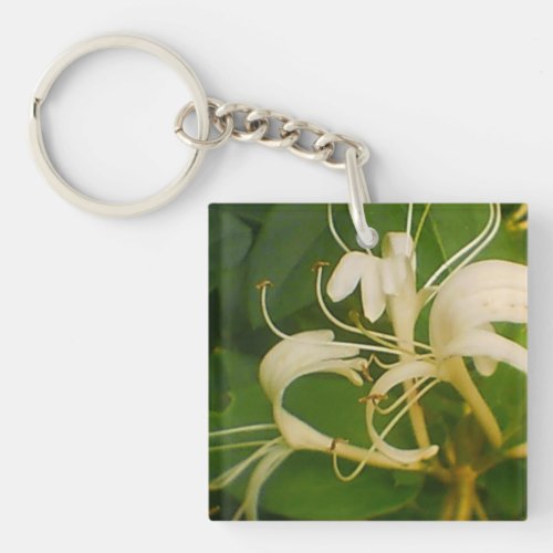 Blooming Butterfly Honeysuckles Keychain