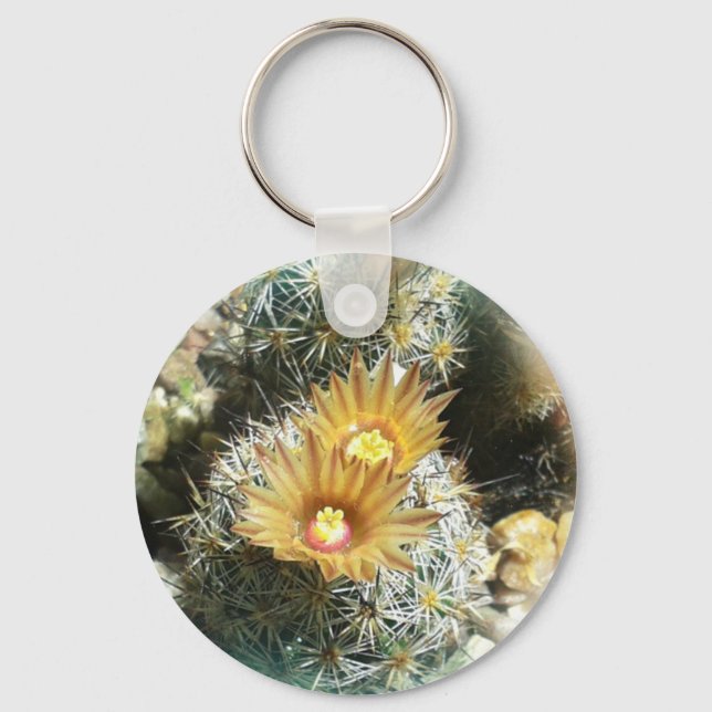 Blooming Cacti Keychain (Front)