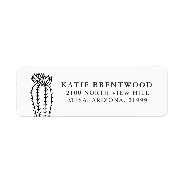 Blooming Cactus | Return Address Label (Front)