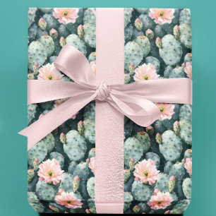 Blooming Cactus Southwest Desert Cacti  Wrapping Paper