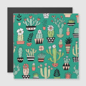 Blooming Cactuses Green Background Vintage (Front/Back)
