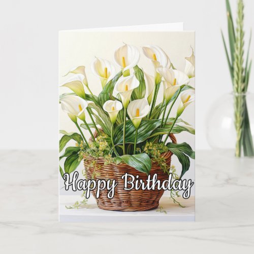 Blooming Calla Lily Flowers Card